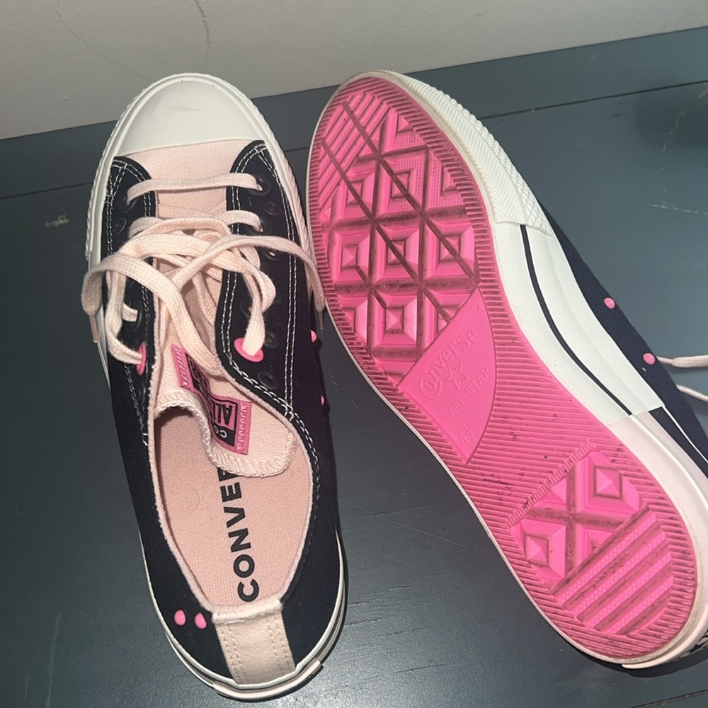 Converse Chuck Taylor All Star Easy On Black &Pink Platform, sizeW6.5 - Picture 5 of 6